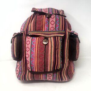Handmade Large Backpack 100% Cotton Beautiful Colors Design